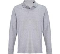 SOLS - Polo "Pacific" pour homme/femme unie manches longues PC7689 (XS) (Gris chiné)