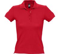 SOLS - Polo manches courtes PEOPLE - Femme (M) (Rouge) - UTPC319 Rouge, Rouge