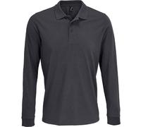 SOLS - Polo "Prime" pour homme/femme unie manches longues PC5205 (M) (Gris foncé)