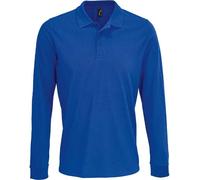 SOLS - Polo "Prime" pour hommes/femmes unie manches longues PC5205 (XXL) (Bleu roi)
