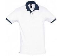 SOLS Prince - Polo à manches courtes - Homme (XS) (Blanc/Bleu marine) - UTPC323 Blanc/Bleu Marine G