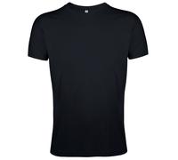 T-Shirt En Coton Uni Slim Fit Jaune Gris Bleu Vert Rouge