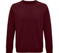 SOLS - "Space" Sweat-shirt en coton issu de l'agriculture biologique pour homme/femme unie manches raglan PC4314 (S) (Bourgogne)