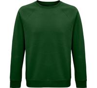 SOLS - "Space" Sweat-shirt en coton issu de l'agriculture biologique pour homme/femme unie manches raglan PC4314 (S) (Vert bouteille)