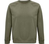 SOLS - "Space" Sweat-shirt en coton issu de l'agriculture biologique pour homme/femme unie manches raglan PC4314 (S) (Kaki)