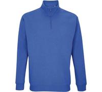 SOLS - Sweat-shirt "Conrad" avec fermeture éclair courte pour homme/femme unie PC5887 (4XL) (Bleu roi)