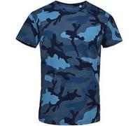 SOLS T-shirt camouflage homme, manches courtes PC2166 (M) (camouflage bleu)