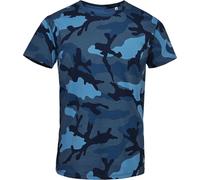 SOLS T-shirt camouflage homme, manches courtes PC2166 (M) (camouflage bleu)