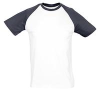 Sol's T-shirt Contrast Baseball deux tons pour hommes S-3XL