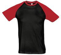 SOLS T-Shirt Contrast Pour Hommes Baseball Deux Tons S-3XL