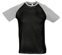 SOLS T-Shirt Contrast Pour Hommes Baseball Deux Tons S-3XL