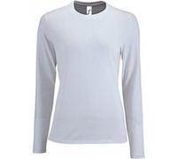 SOLS - T-shirt manches longues IMPERIAL - Femme (L) (Blanc) - UTPC2906 Blanc G