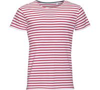 SOLS Miles - T-shirt rayé à manches courtes - Homme (3XL) (Blanc / rouge) - UTPC2584 Blanc / Rouge G
