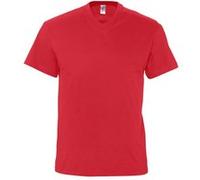 SOLS Victory - T-shirt à manches courtes et col en V - Homme (L) (Rouge) - UTPC388 Rouge, Rouge G