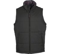 SOLS Warm Gilet matelassé / bodywarmer unie avec fermeture éclair PC355 (L) (Anthracite)