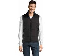 SOLS Warm Gilet matelassé / bodywarmer unie avec fermeture éclair PC355 (S) (Noir)