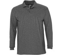 SOLS Winter II - Polo à manches longues - Homme (M) (Gris foncé) - UTPC329 Gris Foncé, Gris foncé