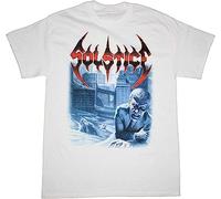Solstice 1992 Death Thrash Metal Pestilence Protector Messiah New White T-Shirt T-Shirts à Manches Courtes(XX-Large)