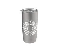 Solstice d'été Soleil Litha Symbole tribal Gobelet isotherme en acier inoxydable double paroi