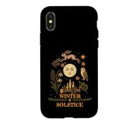 Solstice d'hiver Noël Lune païenne Yule Celebration Coque pour iPhone X/XS
