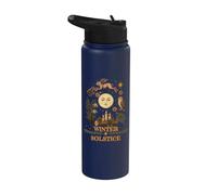 Solstice d'hiver Noël lune païenne Yule Celebration Stainless Steel Insulated Water Bottle