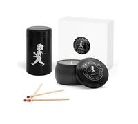 Solstickan Design Coffret cadeau Solstickan bougie parfumée + tube d'allumettes Noir-bois de cèdre