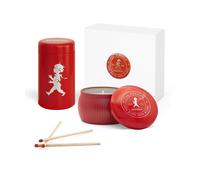 Solstickan Design Coffret cadeau Solstickan bougie parfumée + tube d'allumettes Rouge-cannelle et orange