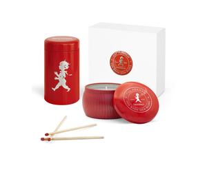 Solstickan Design Coffret cadeau Solstickan bougie parfumée + tube d'allumettes Rouge-cannelle et orange