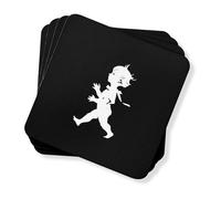 Solstickan Design Sous-verre Solstickan 10x10 cm. lot de 4 Noir