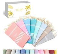 SOLTAKO Fouta Bali Premium Lot de 8 M/A/K/P/G/H 100/200 cm