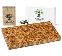 SOLTAKO Planche en Bois d'Olivier, Rustique, Fromage, Épaisse, Plateau Apéritif, Artisanale (50x30x4,5 cm)