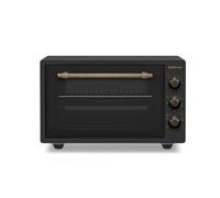 SOLTHERMIC - FOUR DE TABLE -H37RN - COULEUR NOIR RUSTIQUE AVEC DES FINITIONS DORÉES - A 1300 W - Capacité de 37 L - 5 fonctions- Classe Énergétique A - Minuteur réglable - Plage de température