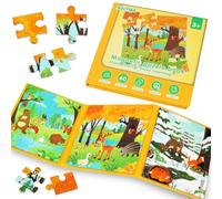 SOLTIRA Puzzle magnétique pour enfants à partir de 3 ans, printemps, automne et hiver, 3 x 20 pièces