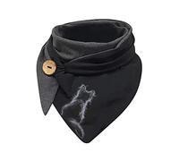 SoLu DAY8 Chale Triangle Femme Hiver Chaud Pas Chere Turban Chic et élégante Femme Ado Bouton Doux Wrap Echarpes et Foulards Imprimer Animaux Décontractés Rétro Leger Aesthetic