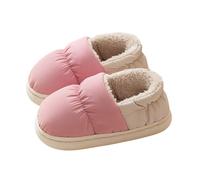 SoLu DAY8 Chausson Chaud Enfant Fille Hiver Fermée épaisse Mignon Confort Pantoufles Chaudes Garçon Coton Animal Fashion Casual Antidérapant Maison Chambre Chaussure (32 Big Kids)