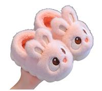SoLu DAY8 Chaussons Enfant Fille Hiver Chaud Peluche Fermée Lapin Confort Mignon Pantoufles Chaudes Garçon Polaire Animal a la Mode Antidérapant Chambre Maison Casual Chaussure (37)
