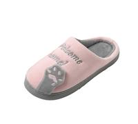 SoLu DAY8 Chaussons Femme Hiver Chaud Confort Mignon Dessin Animé Pantoufle Femme Chaude Polaire Animaux CChic Casual Maison Chambre Antidérapant Chaussure (44)