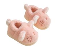 SoLu DAY8 Chaussons Fermée Enfant Fille Hiver Chaud Peluche Confort Mignon Chat Pantoufle Garcon Chaude Coton Animaux Chic Antidérapant Chambre Maison Casual Chaussure (200)