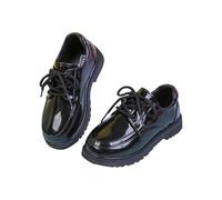 SoLu DAY8 Chaussures Cuir Enfant Garcon PU Printemps Hiver Chaussure Ceremonie Garcon Mariage Soirée Bal Confort a la Mode Antidérapant Semelle Plate Légères Souples Chaussure (BK1, 12.5-13Years)