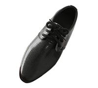 SoLu DAY8 Chaussures Enfant Garcon En Cuir PU Hiver Chaussure Ceremonie Garcon Mariage Soirée Bal Confort a la Mode Antidérapant Semelle Plate Légères Souples Chaussure (Black, 5.5-6 Years)