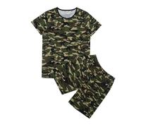 SoLu DAY8 Ensemble Camouflage Enfant Garçon 1-14 ans Ensemble Shorts et Tee Shirt Manche Court Ado Garcon Camouflage Ample Pas Cher Chic Confortable Casual Plage (Camouflage, 11-12 ans)