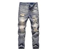 SoLu DAY8 Jean Baggy Enfant Garçon 4-14 Ans Troué Vintage Pantalon Denim Garcon Taille Elastique Ample CChic Confortable Casual École Streetwear Cowboy Trousers (Blue, 8-10 Years)
