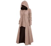 SoLu DAY8 Pull Femme Hiver avec Capuche Grande Taille Sweat à Capuche Femme Pas Cher Long Manteau Veste Femme Gothique Tunique Femme Manche Longue Chic Vêtements Femme Vintage Rétro (Rose, 3XL)