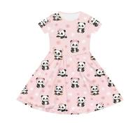 SoLu DAY8 Robe Enfant Fille été Manche Courte a la Mode Robe Princesse Ado Fille Chic Et Elegant Fleurie Plissée Anniversaire Bapteme Soirée Vacances Casual Plage (4-5 Years)