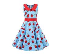 SoLu DAY8 Robe Enfant Fille Ete sans Manches a la Mode Robe De Princesse Ado Fille Chic Et élégante à Volants Fleur Bapteme Anniversaire Soirée Vacances Casual Plage (Light Blue2, 7-8 Years)