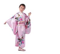 SoLu DAY8 Robe Japonaise Enfant Fille été Manches Courtes Habillée Robe De Princesse Ado Fille Chic Et élégante à Volants Fleur Anniversaire Bapteme Soirée Vacances Casual Plage (4-5 Years)