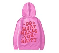 SoLu DAY8 Sweat à Capuche Enfant Fille 2-12 Ans Hiver Vintage Sweatshirt Ado Manche Longue Chic Jogging Streetwear (Pink, 11-12 Ans)