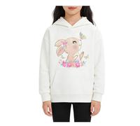 SoLu DAY8 Sweat a Capuche Enfant Fille 2-13 Ans Mignon Imprimé Lapin Sweatshirt Pullover Ado Fille Manche Longue Hiver Chic Confortable Baggy Casual Jogging Vacances Haut Blouse (White, 2-3 Years)