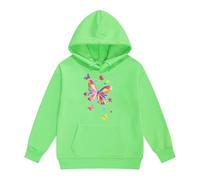 SoLu DAY8 Sweat a Capuche Enfant Fille 2-13 Ans Mignon Imprimé Papillon Sweatshirt Hoodie Ado Fille Hiver Manche Longue Confortable Chic Baggy Casual Jogging Vacances Haut Tops (Green, 2-3 Years)