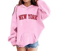 SoLu DAY8 Sweat a Capuche Enfant Fille 3-14 Ans Mignon Imprimé Sweatshirt Pullover Ado Fille Manche Longue Hiver Chic Confortable Large Casual Jogging Vacances Haut Tops (11-12 Years)